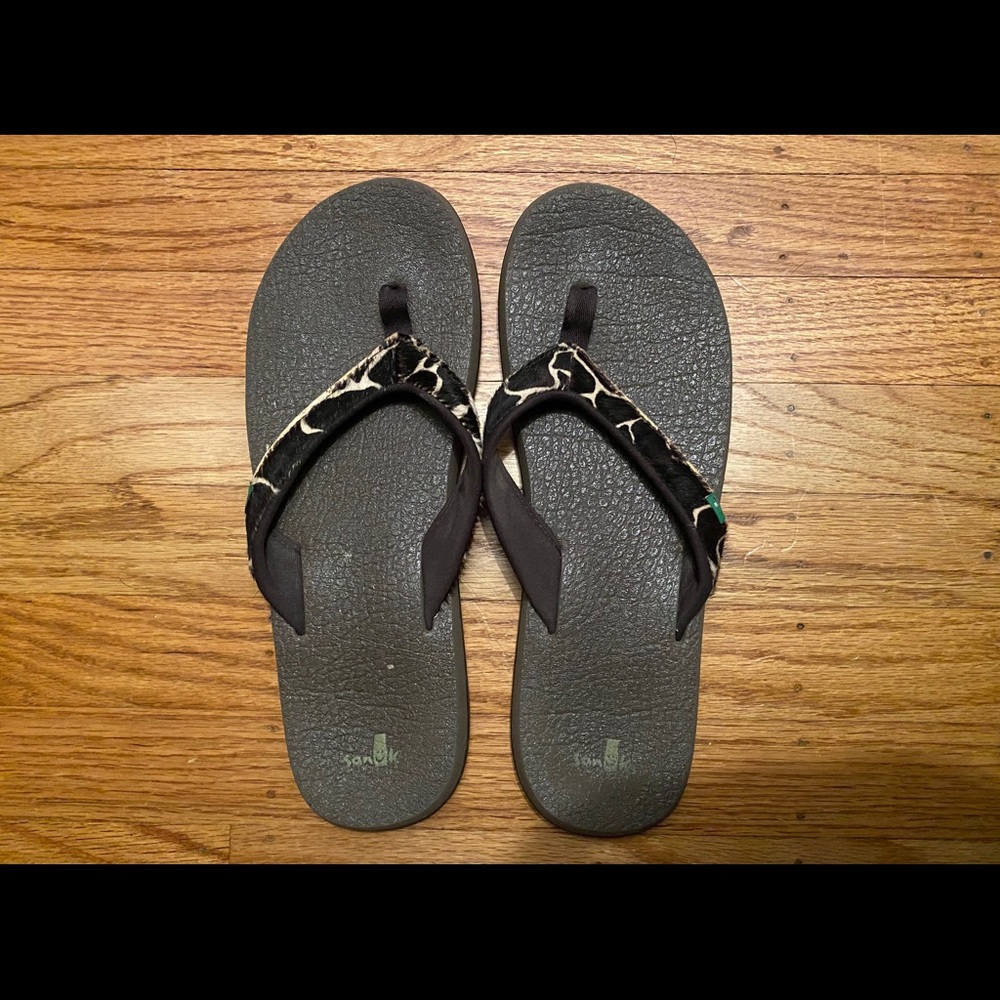 Women’s Sanuk Animal Print Flip Flops
